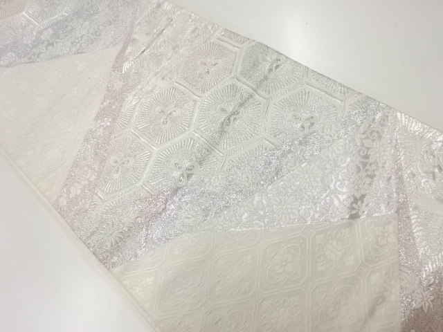 アンティーク　亀甲に松模様織出し袋帯（材料）